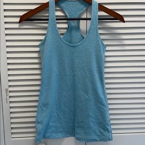 Lululemon cool racerback top in baby blue & white